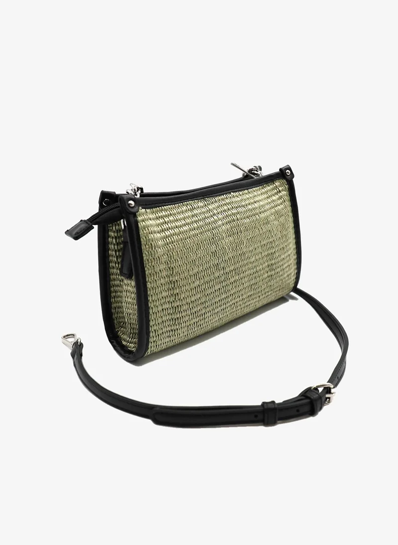 Marina Galanti Marina Galanti Women's Aggius Straw-Effect Crossbody bags – Sage Green
