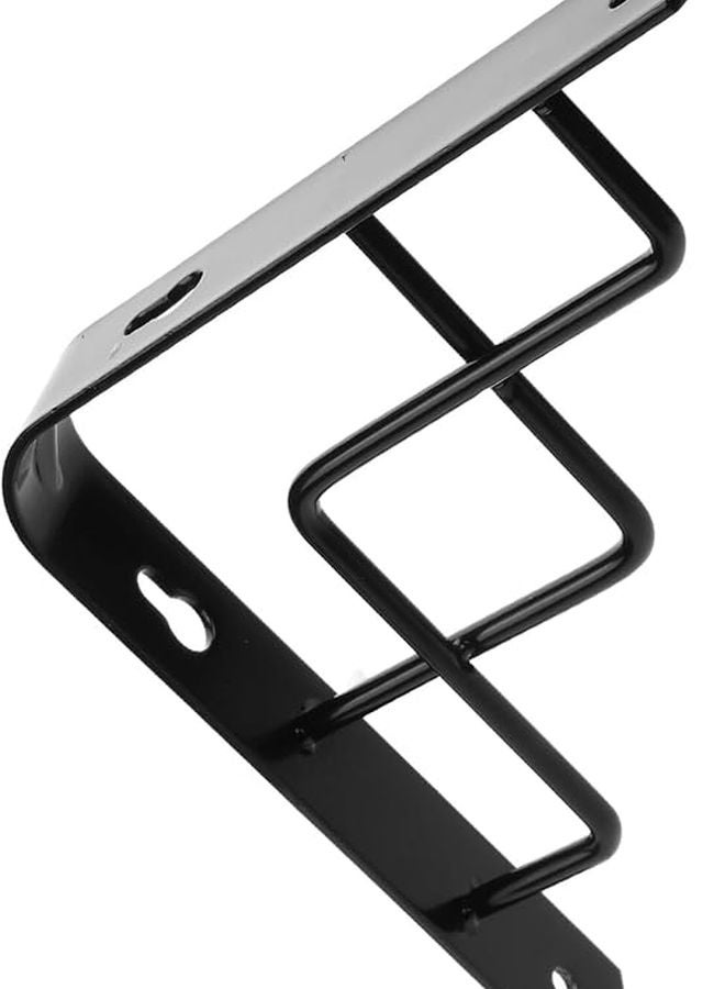 قوس رف حديدي ثقيل أسود، حامل مكتب عائم مثبت على الحائط، دعم للمطبخ والحمام - Image 1