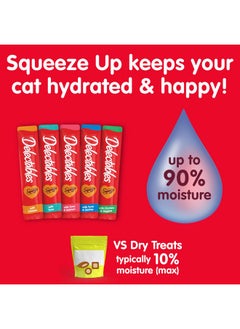 Hartz Delectables Squeeze Up Seafood Variety Pack, Creamy Squeezable Puree, Lickable Wet Cat Treats, Grain Free, No Added Fillers, No by-Products, No Added Preservatives, 0.5 Ounces Tube, 72 Tubes Total  - Image 3
