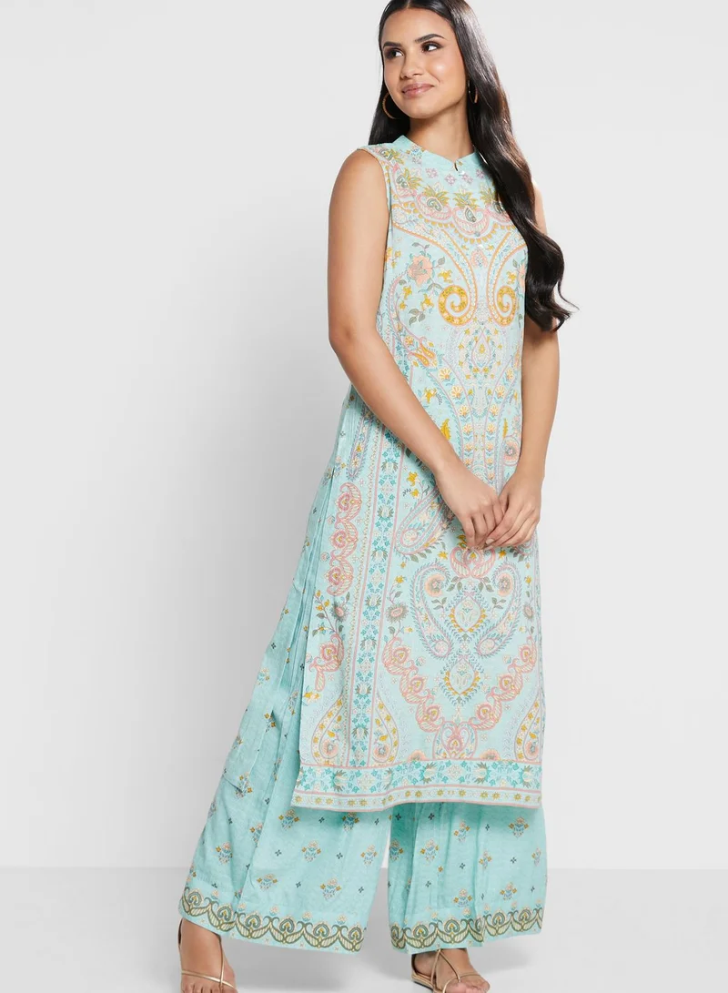 Aarke by Ritu Kumar Printed Kurti & Pants Set