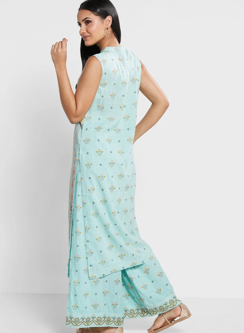 Aarke by Ritu Kumar Printed Kurti & Pants Set