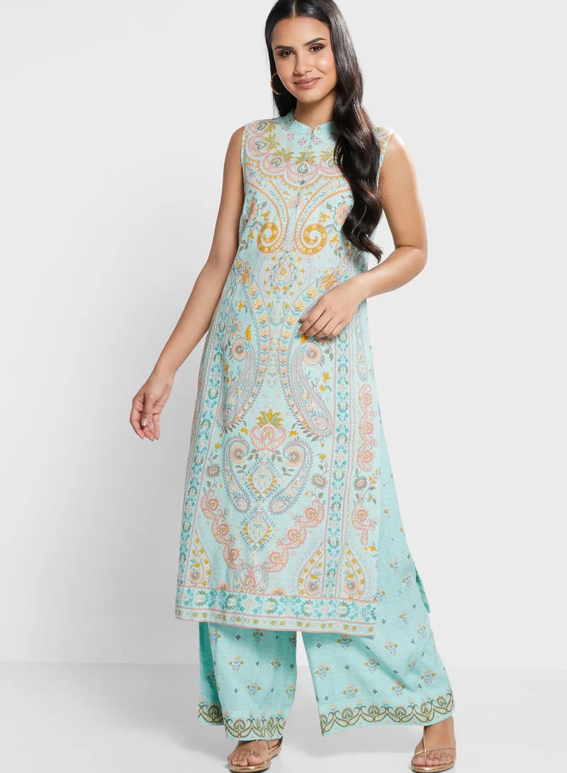 Aarke by Ritu Kumar Printed Kurti & Pants Set