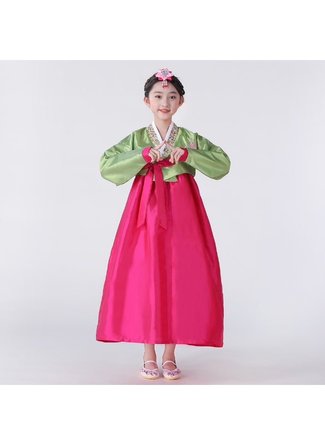 Al Aoyama Korean Girls Kids Hanbok Costume Dress Outfit Set Girls robe Dress girl's Dance Costume for Group Show  - Image 3