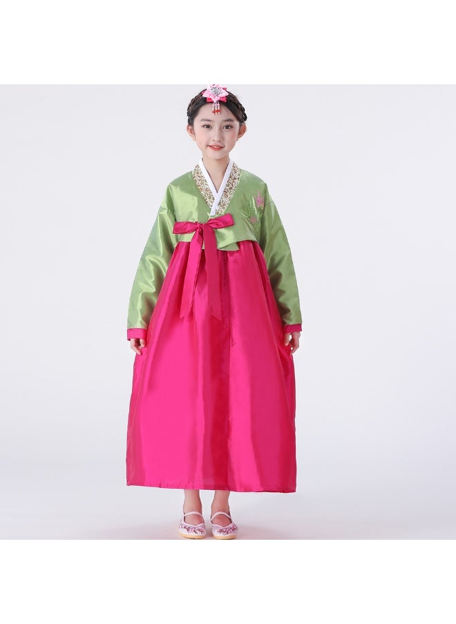 Al Aoyama Korean Girls Kids Hanbok Costume Dress Outfit Set Girls robe Dress girl's Dance Costume for Group Show  - Image 2