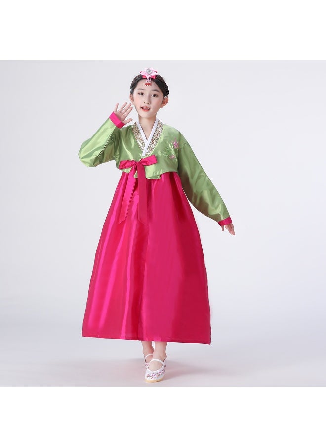 Al Aoyama Korean Girls Kids Hanbok Costume Dress Outfit Set Girls robe Dress girl's Dance Costume for Group Show  - Image 5