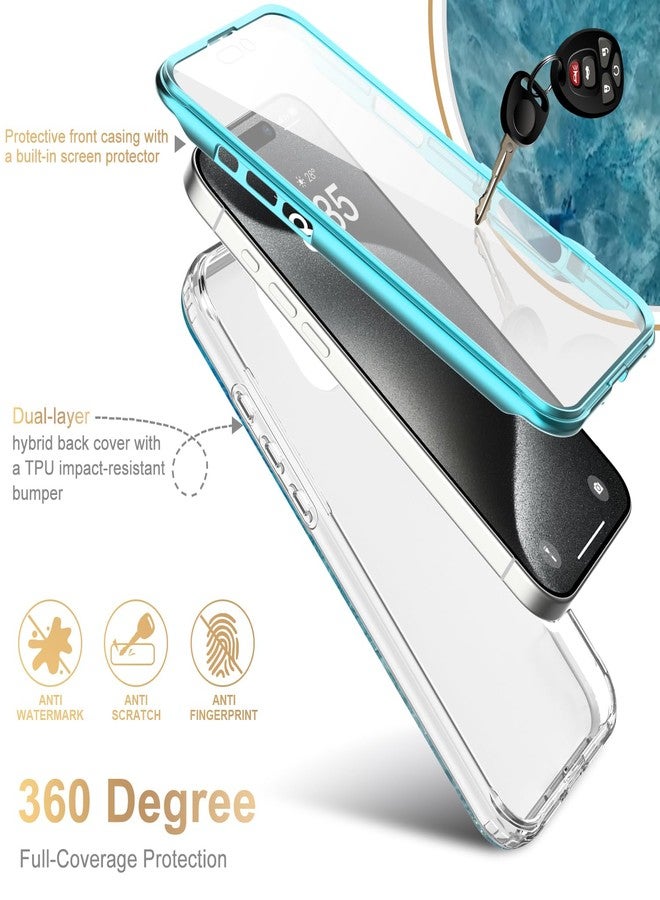 Esdot for 16 Pro Max Case with Built-in Screen Protector - Durable Hard PC Front Frame + Soft TPU Back Cover, Trendy Cute Designs for Women,Protective Phone Case 6.9" - Agate Stone - Image 2