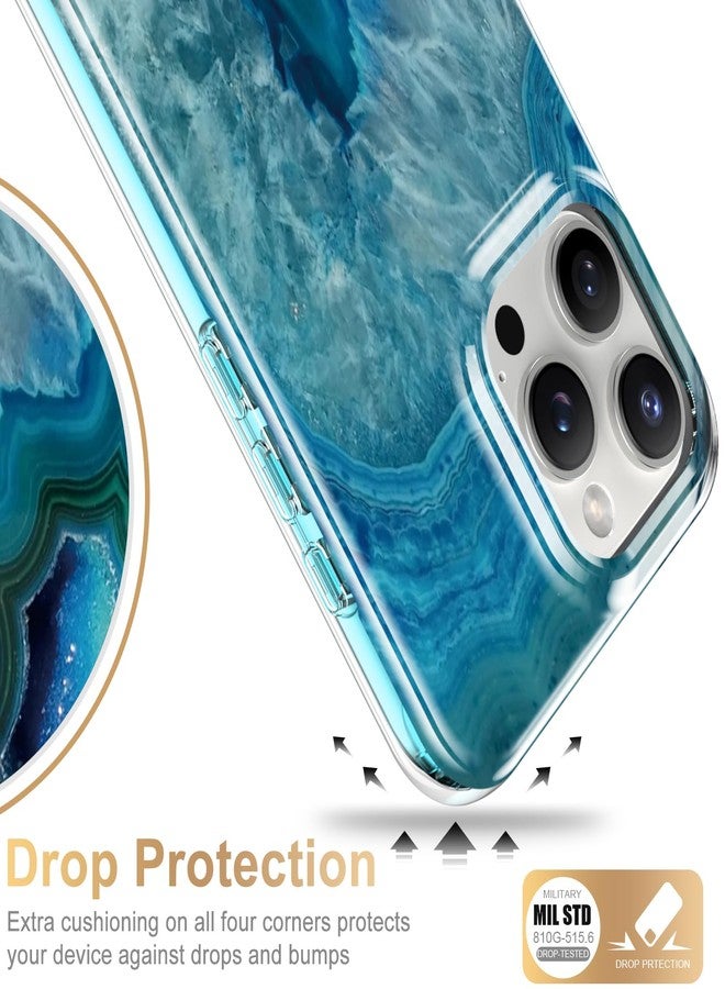 Esdot for 16 Pro Max Case with Built-in Screen Protector - Durable Hard PC Front Frame + Soft TPU Back Cover, Trendy Cute Designs for Women,Protective Phone Case 6.9" - Agate Stone - Image 4
