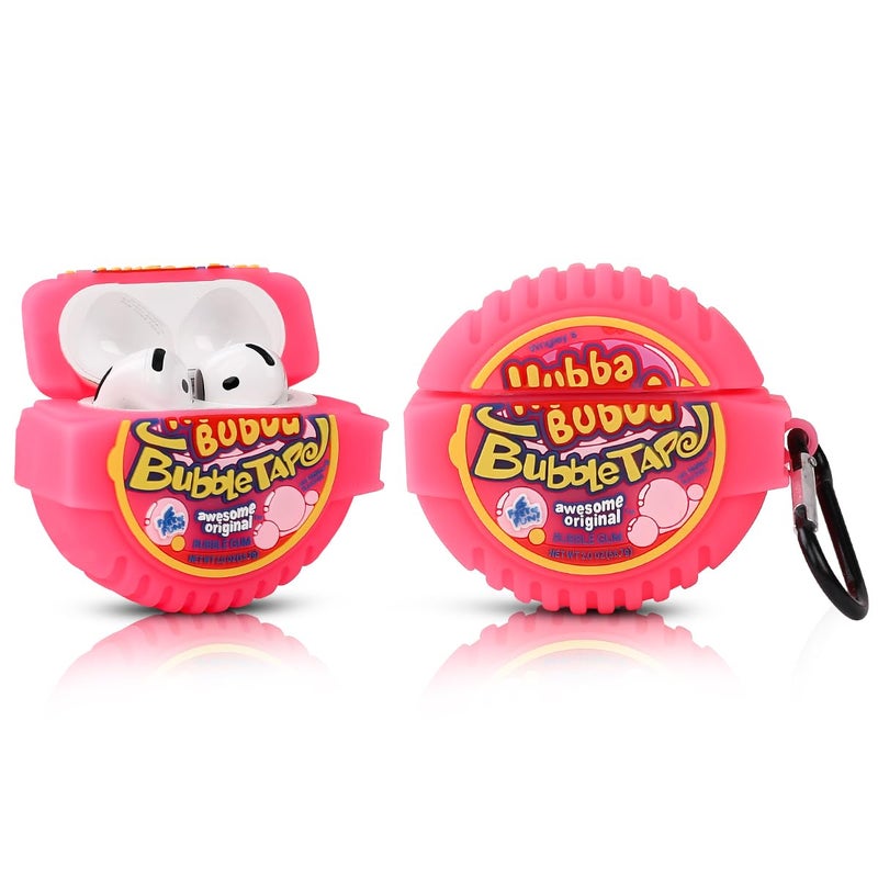 XMBYGY Cute Case for AirPods 4th Generation, for AirPods 4 Wireless Earbuds, XMBYGY Silicone Cartoon Charging Case Shockproof Protective Headphones Cover with Carabiner for Man Woman Teen - Image 5
