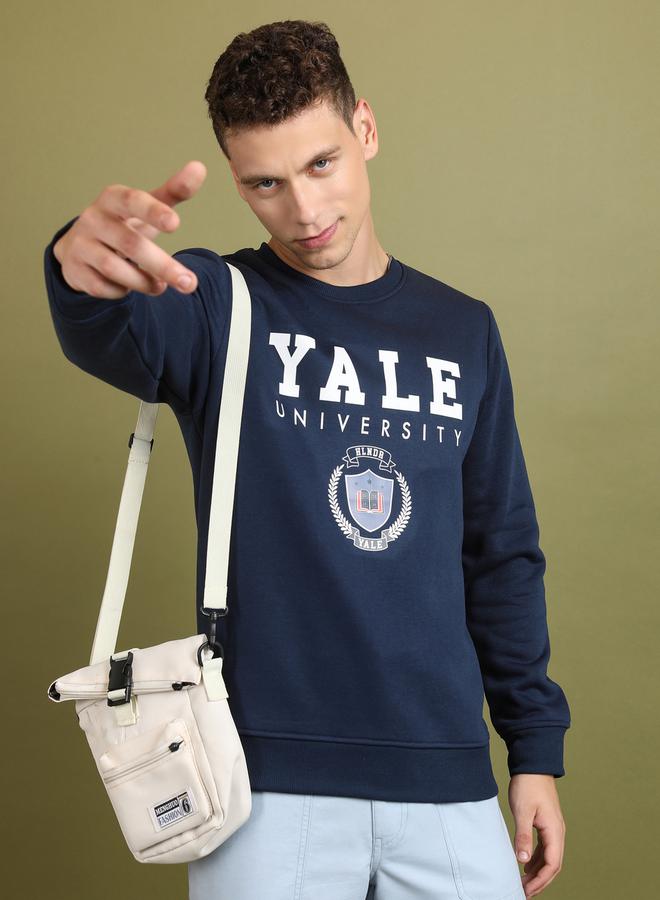 HIGHLANDER Typography Print Ribbed Cuff Sweatshirt - Image 1