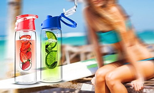 Asobu Flavor It Infuser Water Bottle Pure Fruit Flavour 2 Go  Blue 20 oz - Image 1