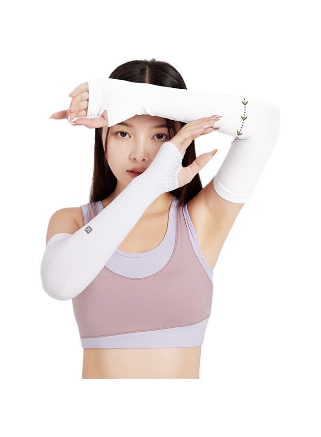 Keep Ice Sleeves For Men And Women, Summer Sun Protection Arm Sleeves, Uv Protection, Lightweight Ice Silk Sleeves, Palm-To Style, Light Water Blue - Image 2