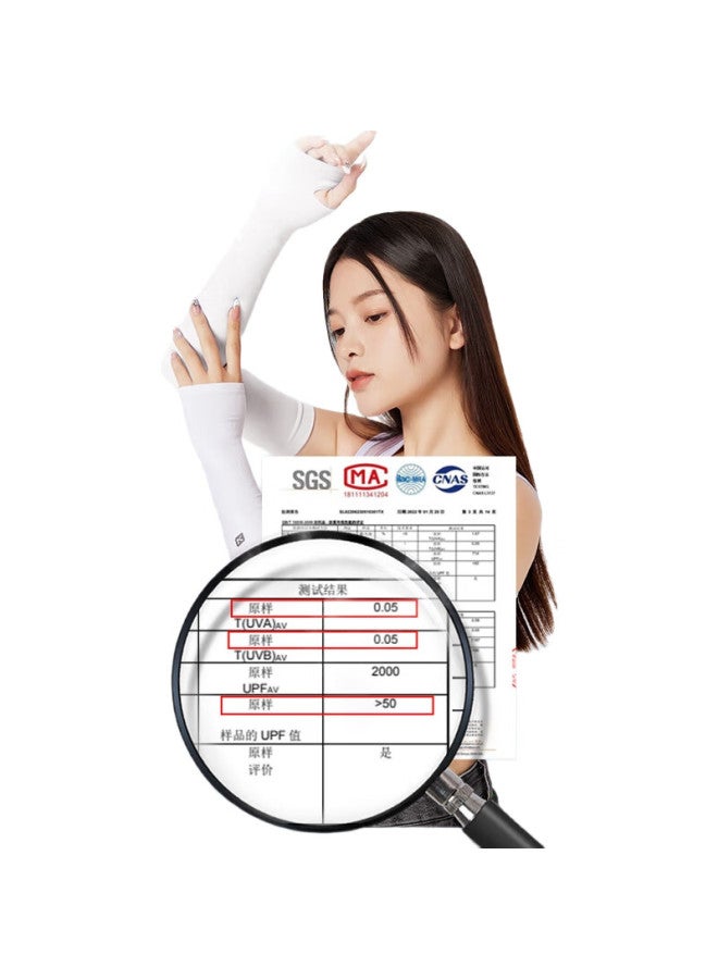 Keep Ice Sleeves For Men And Women, Summer Sun Protection Arm Sleeves, Uv Protection, Lightweight Ice Silk Sleeves, Palm-To Style, Light Water Blue - Image 1