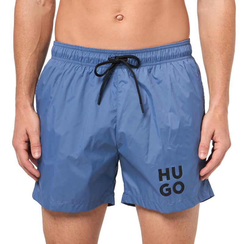 HUGO Stacked Logo Swim Trunk Bijou Blue S
