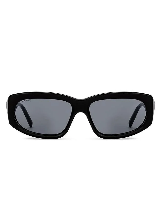 جون جاكوبس نظارات شمسية مستطيلة بإطار كامل أنيقة وفاخرة بحماية % من الأشعة فوق البنفسجية للجنسين عريضة جداً