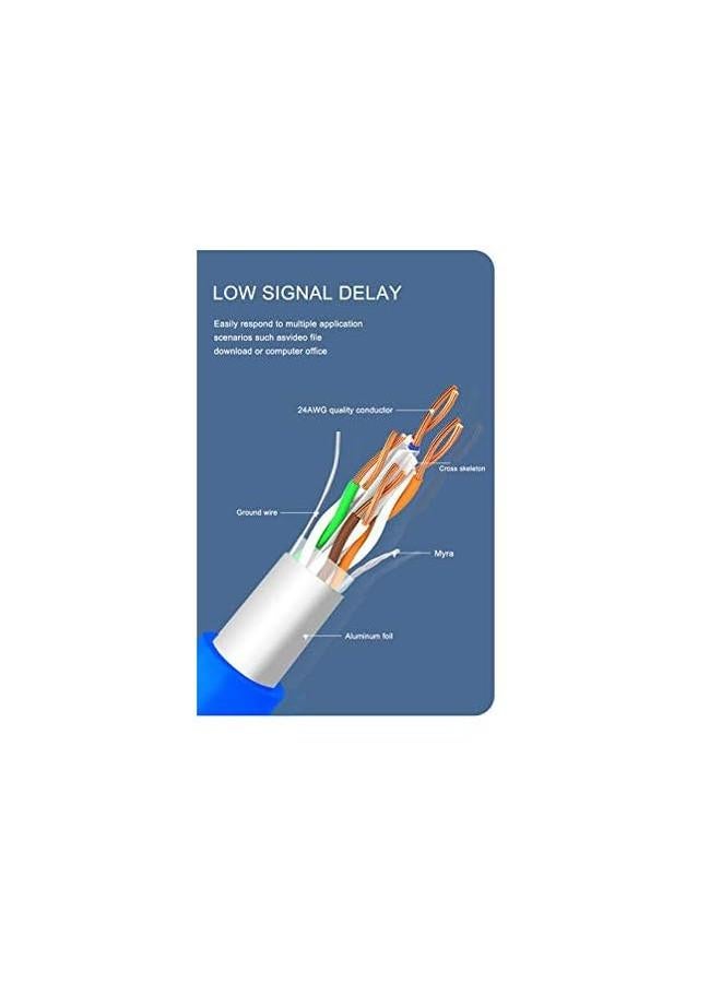ستارجولد كابل الإنترنت Rj45 Cat 6 Ethernet وكابل الشبكة باللون الأزرق بطول 10 أمتار  - Image 4