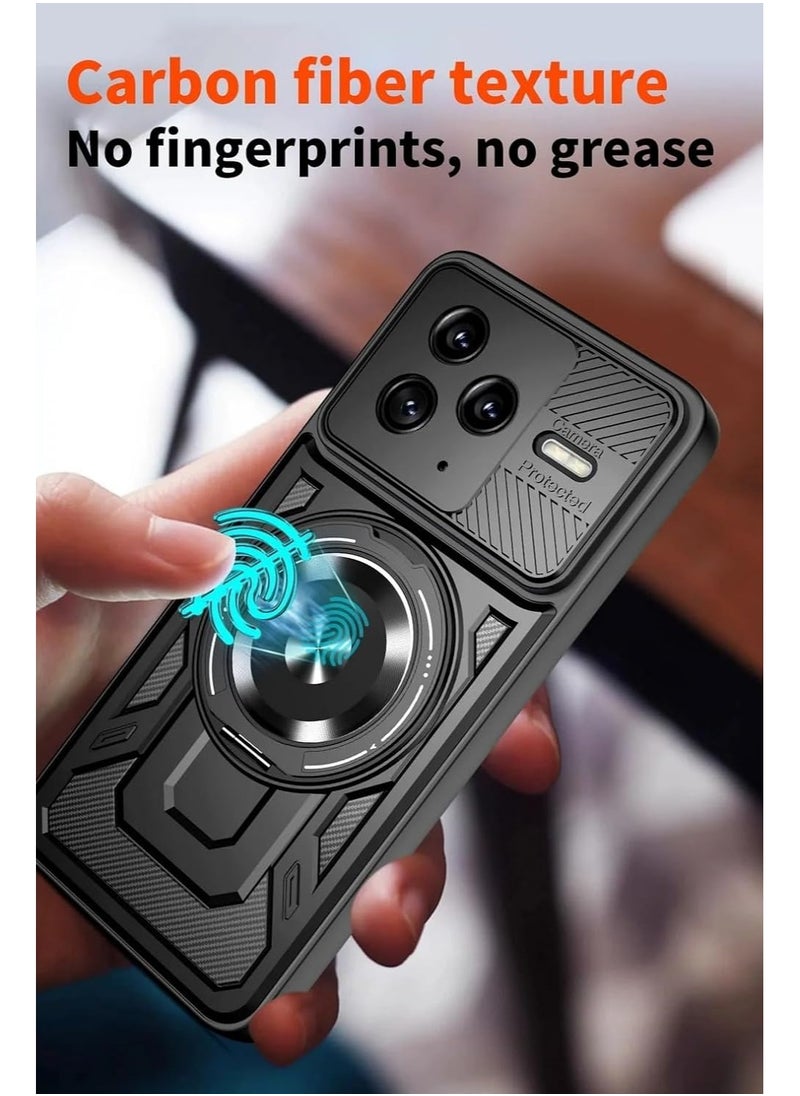 General Compatible Xiaomi Poco F7 Ultra Phone Case with 360° Rotatable Ring Stand, 【Mag-Safe Compatible】 Heavy Duty Case  - Image 5