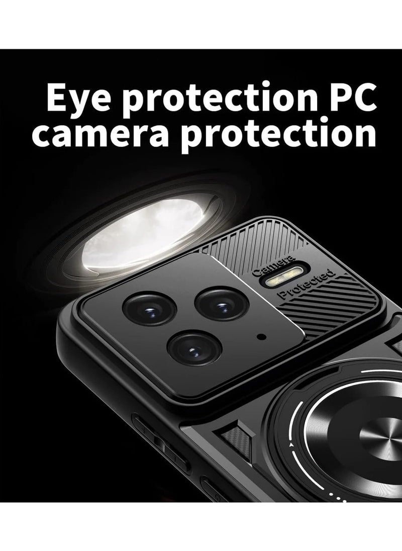 General Compatible Xiaomi Poco F7 Ultra Phone Case with 360° Rotatable Ring Stand, 【Mag-Safe Compatible】 Heavy Duty Case  - Image 4
