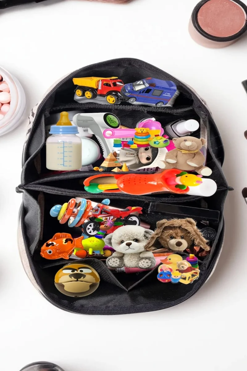 مور بيبي Purple Bebe 6 Compartment Baby Care Bag (Liquid Proof)