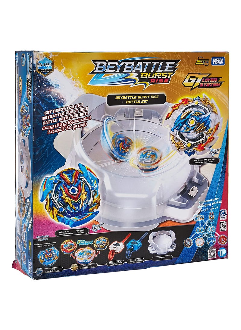 BEYBATTLE BURST Burst Rise Battle Stadium with Sword Valtryek V5 and Ace Dragon DX5  - Image 1