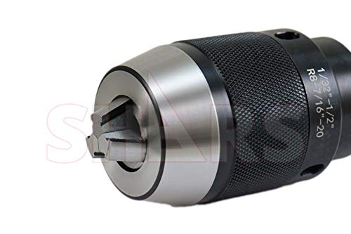 Shars 1/32-1/2" Precision Keyless Drill Chuck with R8 Integral Shank 202-5017 P[ - Image 3