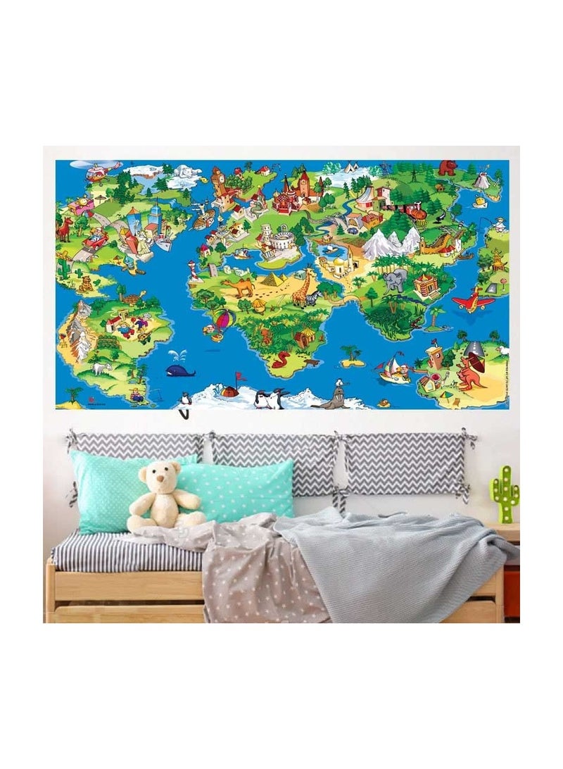 اب تو ديت  خريطة كرتونية ملونة للاطفال توضح معالم البلاد في مرحلة رياض الاطفال بطبعة فاخرة للمدارس - Image 3