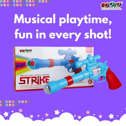Gooyo GY-947 Projection Strike Gun Toy with 3D Vibrant Light & Sound Effects | Projection Toy Gun | Musical Toy Gun for Kids | Blue | 3xAA Battery (Not Included) - Image 5