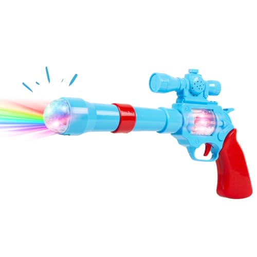 Gooyo GY-947 Projection Strike Gun Toy with 3D Vibrant Light & Sound Effects | Projection Toy Gun | Musical Toy Gun for Kids | Blue | 3xAA Battery (Not Included) - Image 1