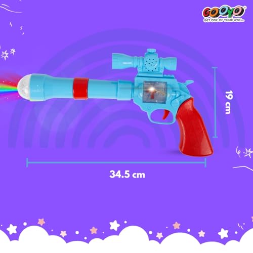 Gooyo GY-947 Projection Strike Gun Toy with 3D Vibrant Light & Sound Effects | Projection Toy Gun | Musical Toy Gun for Kids | Blue | 3xAA Battery (Not Included) - Image 4