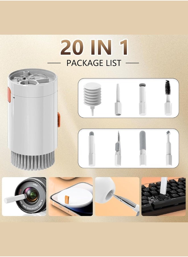 Generic - 20 -in-1 Electronic Cleaner Kit,Keyboard Cleaner, Laptop Cleaner Kit for Monitor, Cell Phone, Bluetooth, Headset, Airpods, Laptop Camera Lens (White) - Image 1