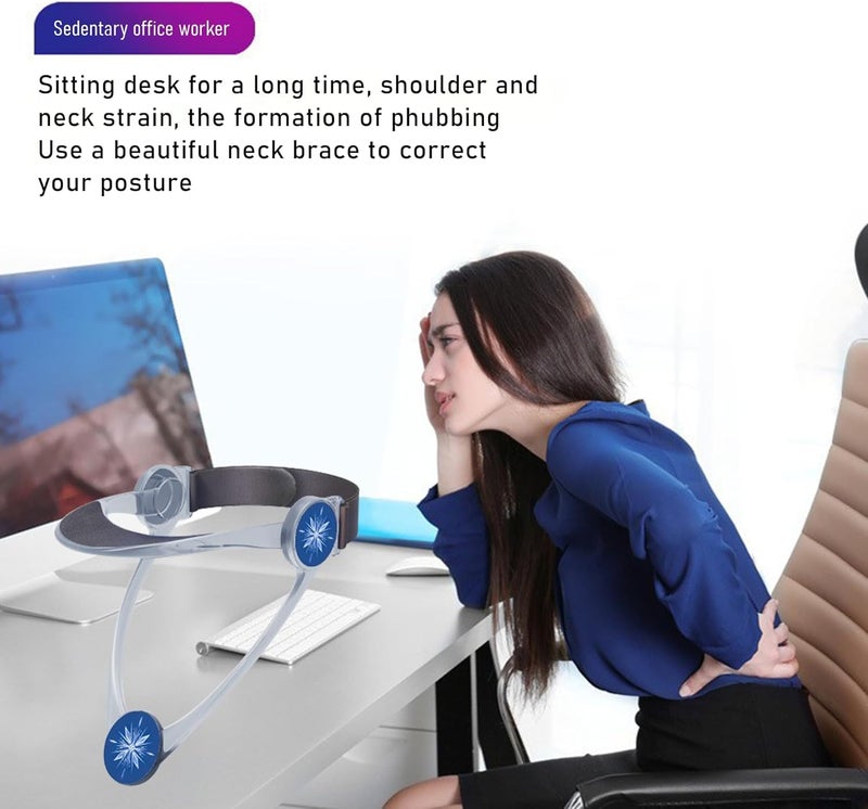 JUAWTYUK 360° Adjustable Neck Brace - Cervical Collar with Neck Stretcher | Neck Orthotics for Forward Head Posture Correction and Cervical Spine Support，Neck Brace for Neck Pain and Support - Image 4