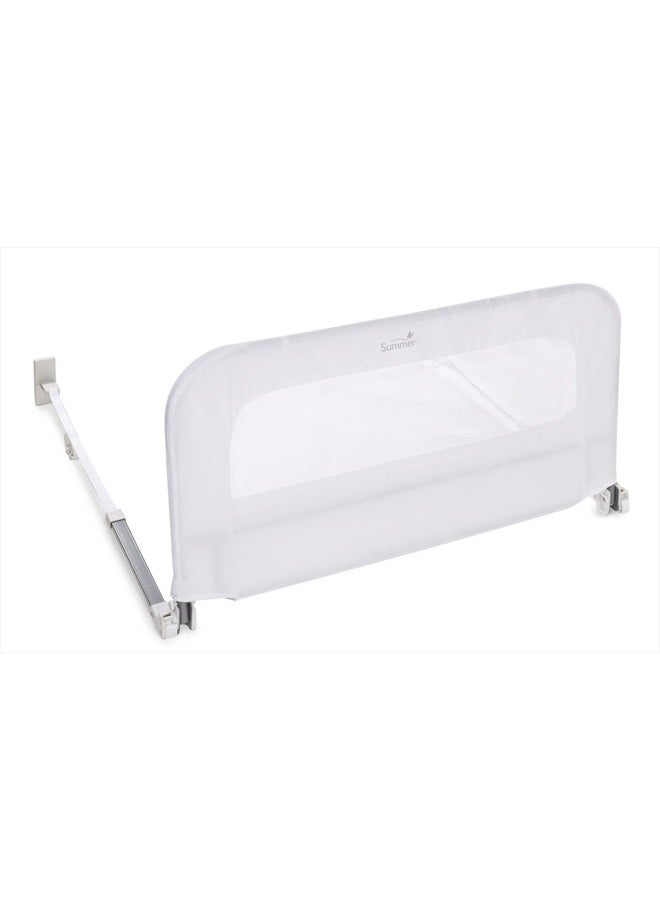 summer infant سياج سرير أمان صيفي® قابل للطي، أبيض، سياج سرير معدني وقماشي للأطفال، بطول 42.5 بوصة، يناسب الأسرة المفردة، الكاملة، والملكية ويتناسب مع المراتب السميكة والأسرة المنصة - Image 1