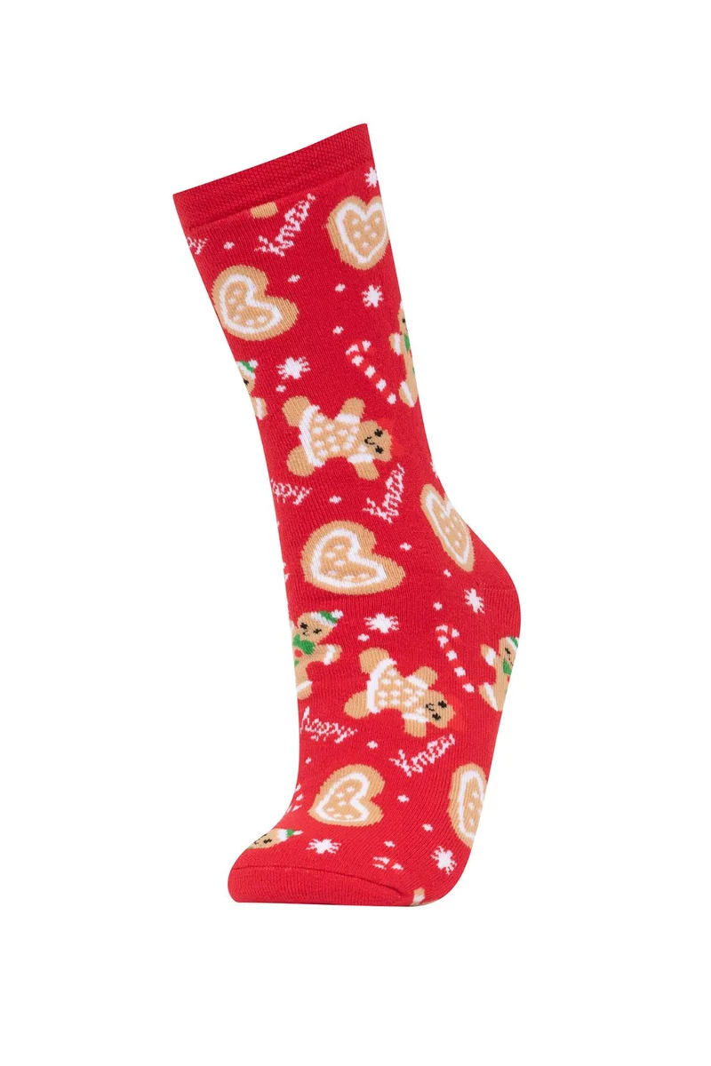 Defacto  Women Christmas Themed Cotton 2 Piece Towel Socks for Women | Best Price UAE