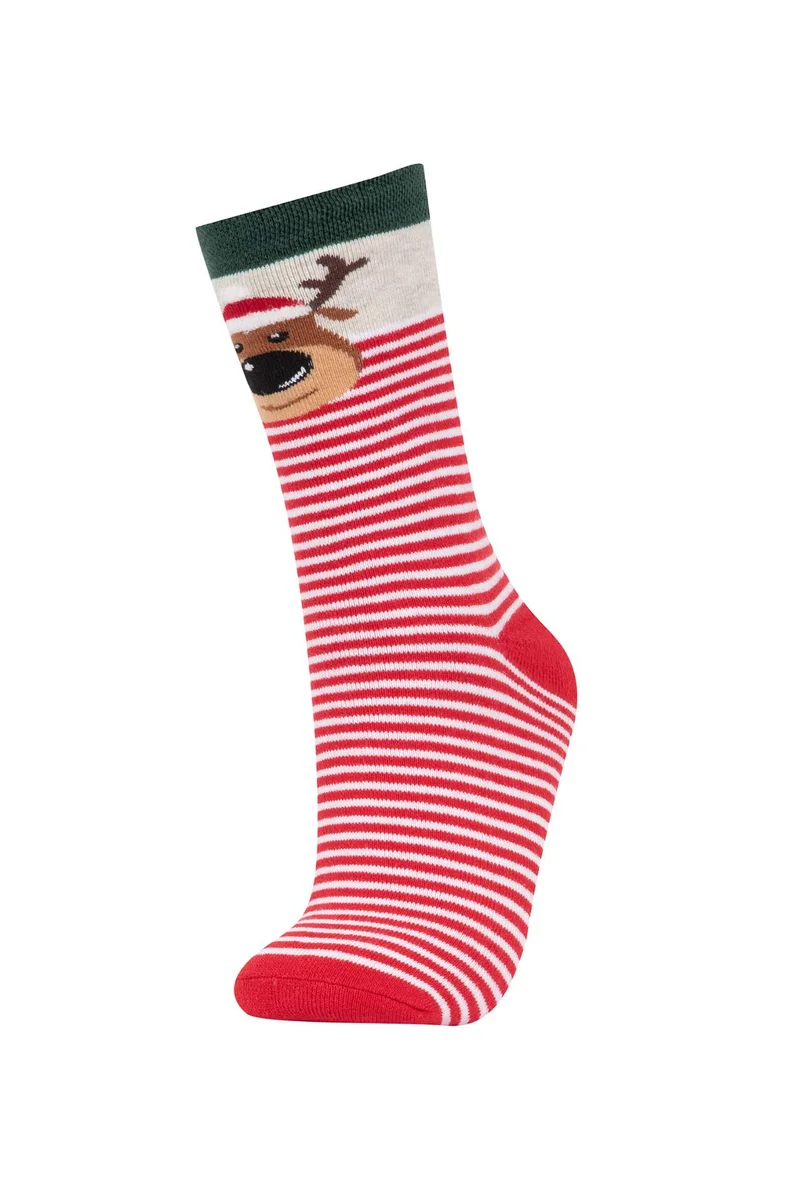 Defacto  Women Christmas Themed Cotton 2 Piece Towel Socks for Women | Best Price UAE