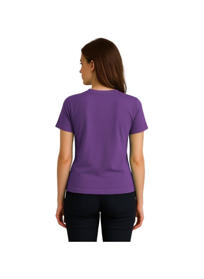 PRINTSHOP4ME Adult Round Neck Combed Women's T Shirt 190 GSM Pure Cotton Basic Colors - Image 5