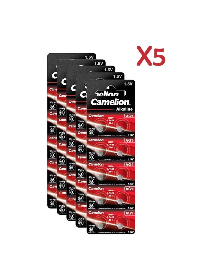 Camelion Camelion alkaline button cell batteries AG1 - 10 pack x5 - Image 1
