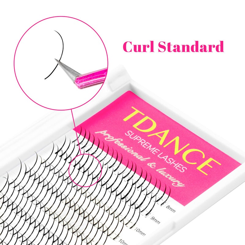 TDANCE Spikes Lash Extensions Matte Black Premade Lash Spikes Eyelash Extensions(Spikes-0.07-D,14-19 mm) - Image 5