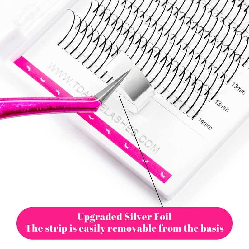 TDANCE Spikes Lash Extensions Matte Black Premade Lash Spikes Eyelash Extensions(Spikes-0.07-D,14-19 mm) - Image 3