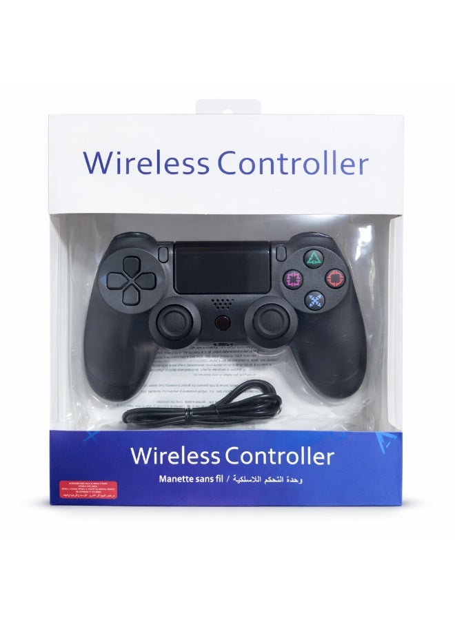 يد تحكم PS4 DualShock 4 لاسلكية مع محرك اهتزاز وتاتش باد – متوافقة مع PS4 وPC وأندرويد – أسود - Image 2