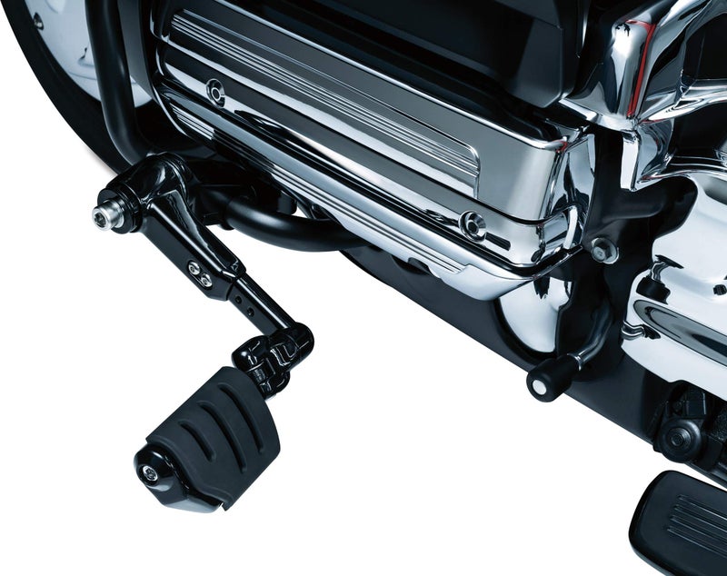 Kuryakyn 3990 Motorcycle Foot Control: Ergo III Cruise Mounts with Trident Dually ISO Pegs for 2001-17 Honda Gold Wing GL1800, F6B, and Valkyrie Motorcycles, Gloss Black - Image 5