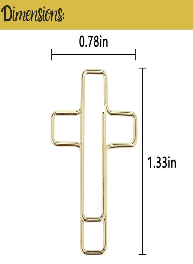 Mr. Pen Cross Paper Clips - 35 Pack (Gold and Rose Gold), Bible and Journal Clips, Bible Study and Christian Journaling Supplies - Image 3