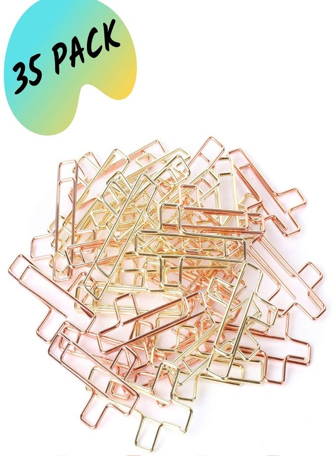 Mr. Pen Cross Paper Clips - 35 Pack (Gold and Rose Gold), Bible and Journal Clips, Bible Study and Christian Journaling Supplies - Image 2