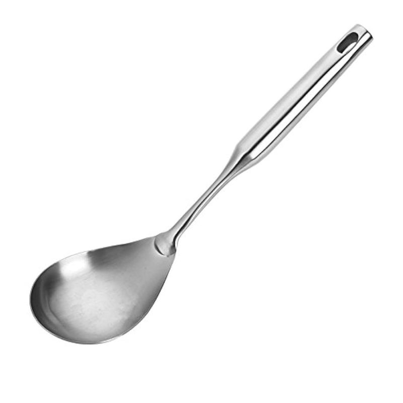 TBWHL Premium Brushed Stainless Steel Large Serving Spoon 125 Inch Good Grip Ergonomic Handle Silver