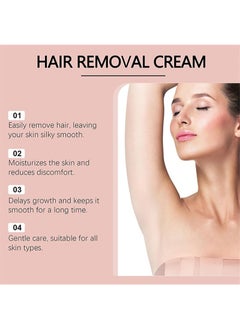 OceAura Bye Bye Bushes Hair Removal Cream for Sensitive Skin,Intimate Hair Removal Cream with Aloe and Cucumber,Gentle Hair Removal Cream for Intimate Areas,Face,Legs and Underarms (1 Pack)  - Image 4