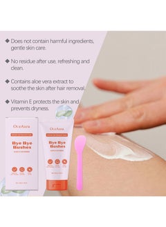 OceAura Bye Bye Bushes Hair Removal Cream for Sensitive Skin,Intimate Hair Removal Cream with Aloe and Cucumber,Gentle Hair Removal Cream for Intimate Areas,Face,Legs and Underarms (1 Pack)  - Image 5