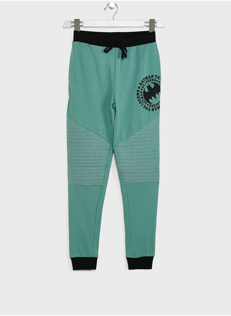 Warner Bros - Youth Batman Logo Sweatpants - Image 1
