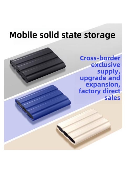 Mobile Solid State Drive SSD Ultra-thin Portable Large Capacity 1T-Capacity:1tb-(128gb Expansion)-Interface:Gold