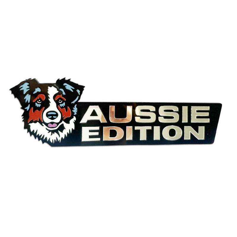 Lusebiy Dog Edition Car Badges Laser Cutting Vehicle Emblem3D Badge Automotive Decals Stickers Funy Animal Decor Car Accessories Gifts for Truck Rv Boat Exterior Decoration Australian Shepherd - Image 3