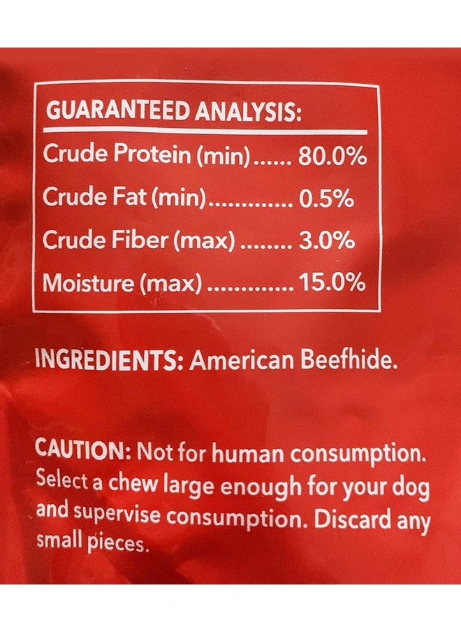 بيت فاكتوري حلوى مضغ للكلاب من Pet Factory American Beefhide مقاس 5 بوصات - نكهة طبيعية، 1 رطل  - Image 3