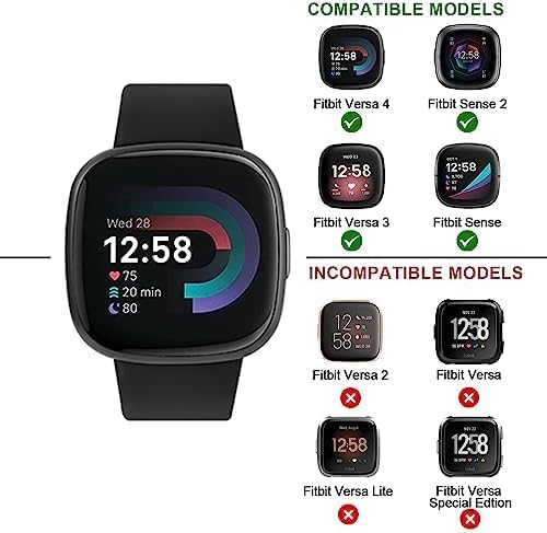 Tobfit Silicone Band for Fitbit Versa 3 4 Fitness Tracker,Soft Sport Strap for Fitbit Sense Fitness Tracker (Watch Not Included), Adjustable Wristband with Metal Buckle for Men Women (L, Midnight) - Image 5