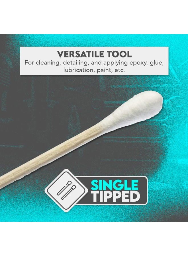 SE 6" Cotton Swabs with Wooden Handles (5 Pack of 100) - CS100-6-5 - Image 3